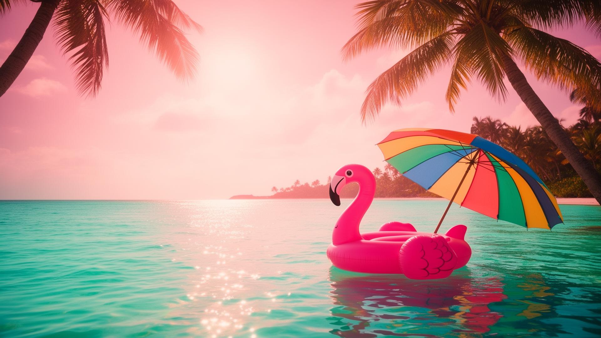 Plage tropicale de Guadeloupe au coucher de soleil
